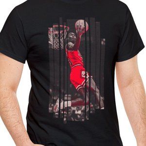 Micheal Jordan Slam Dunk Basketball T-Shirt Men's T Shirt Tee Cotton S M L XL